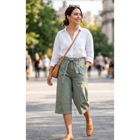 Gloria Vanderbilt Pants - New Gloria Vanderbilt High Rise Pleated Culotte Tie Waist Pant Women's Size 16